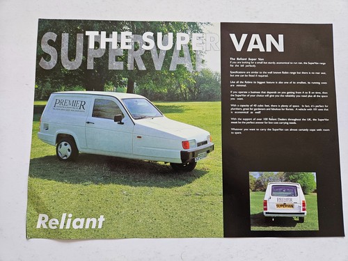 Reliant robin super van sales - reliant,