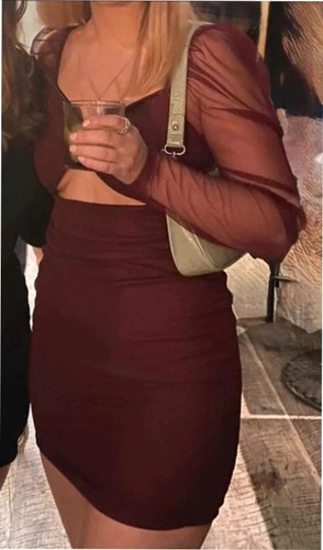 Burgundy wine red bodycon - burgundy,