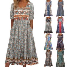 UK Women Short Sleeve Boho