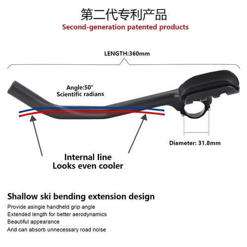 Carbon triathlon handles - carbon,