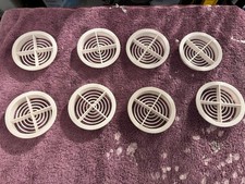 Soffit Circular Air Vents 70mm uPVC Soffit Roof Eaves Push In Disc Vent 8 off