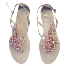 NEW MIU MIU Gold Glitter Coral