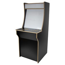 2 Player Black Premium 3/4 Size Upright Arcade Cabinet Flat Pack Kit