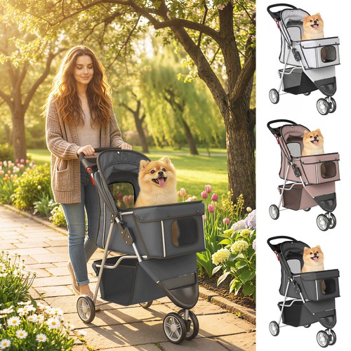 Pet travel stroller cat dog - pet,