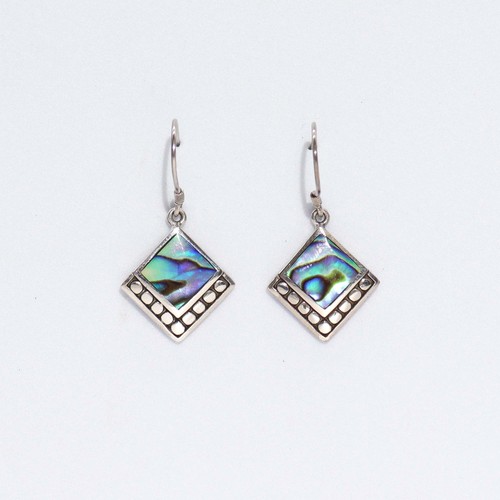 Shell silver earrings - silver,
