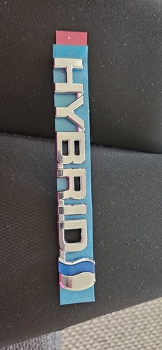 Hybrid badge emblem chrome - emblem,