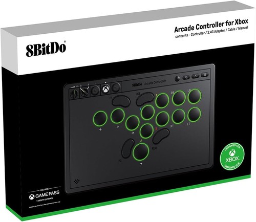 8bitdo all button - black, arcade
