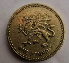 1 one pound coin welsh dragon