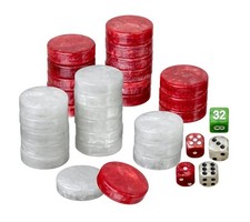 Set of Backgammon Pieces /