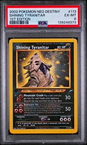 Shining tyranitar holo 1st - tyranitar,