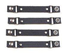 4 Set Black Leather Stylish
