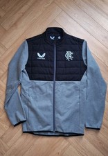 Mens Grey Black Rangers Fc Football Jacket Size Uk Small