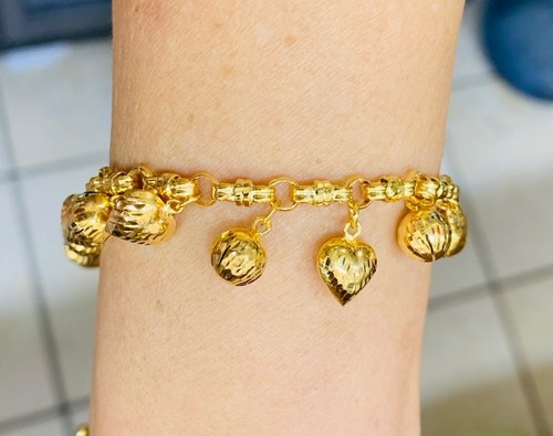 18k solid yellow gold dangle - 18k,