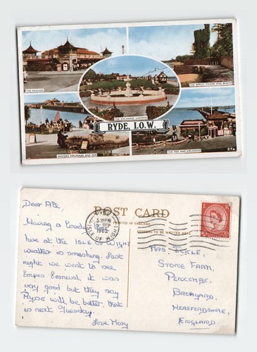 Vintage postcard ryde isle - postcard, of