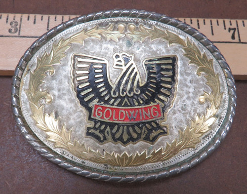 Vtg belt buckle goldwing - buckle,