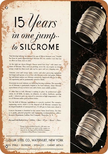 Metal sign 1933 ludlum steel - -,