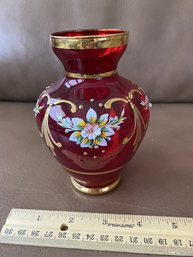 Murano glass vase x - vase, ~