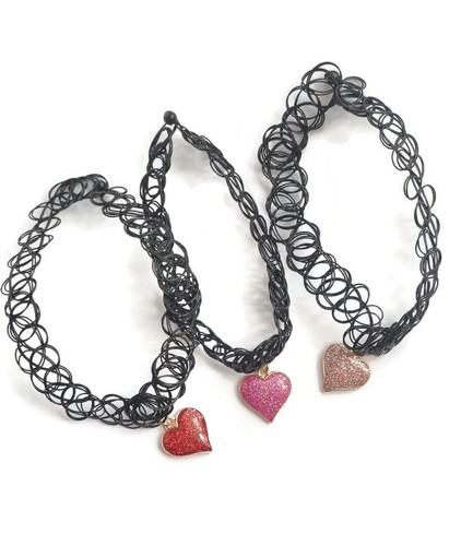 Retro black choker - retro,