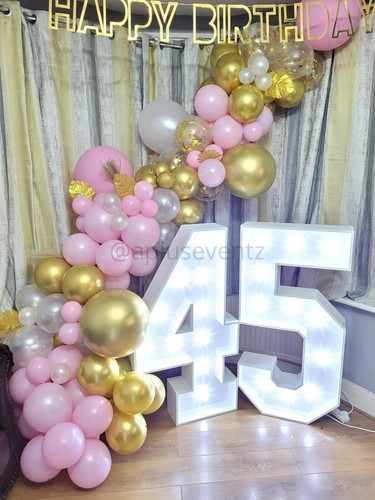 4ft light numbers circle - light, up