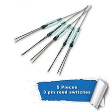 5 pcs  3 pin glass reed relay magnetic switches