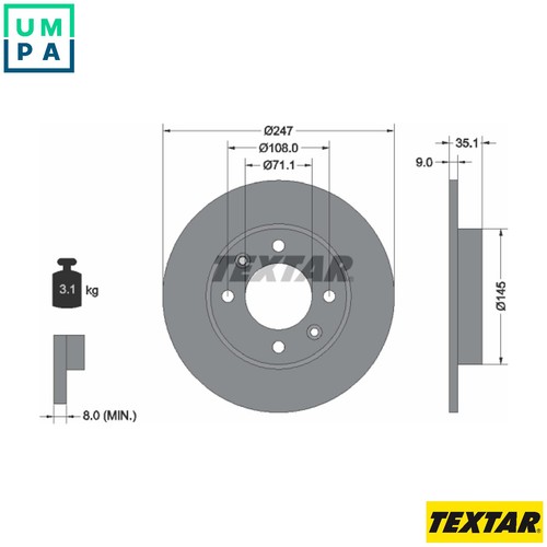 Brake disc 92111703 for - disc,