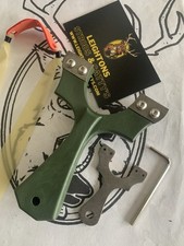LEIGHTONS CATTYS Clipped Frame Hunting Catapult Slingshot Green 90mm ALPHA !