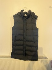 TU Black Longline Hooded Padded Gilet – Size Large 14/16 – Excellent Condition