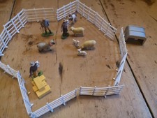 Britains vintage Farm Playset sheep lamb goat Shepherd farmer fencing hay canopy