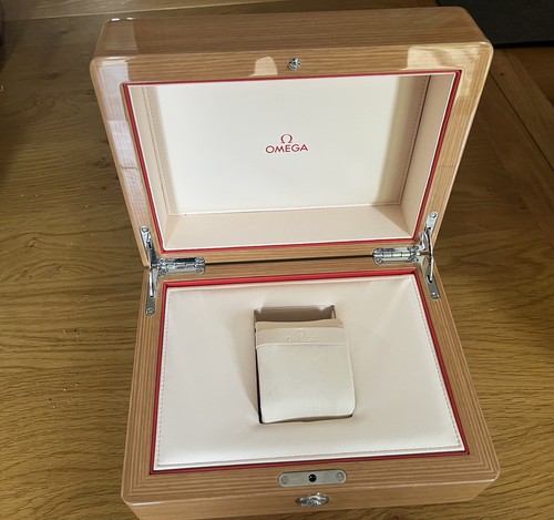 Omega wooden watch box empty - box,
