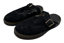 Dr. Martens Carlson Black Suede Sherpa Lined Clogs Mules UK 8 - C106 O851
