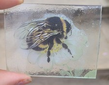 Stained Glass Bumble Bee Kiln fired piece bees insects nature