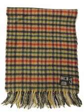 DAKS 100% Cashmere Scarf Beige Check Made in England UNISEX