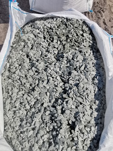 Green welsh slate chippings - slate,