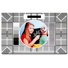 Retro Nostalgia BBC Test Card Image Now Vintage Printed on Aluminium Metal Sign