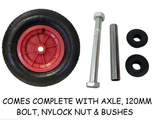 Red pneumatic wheelbarrow - pneumatic,