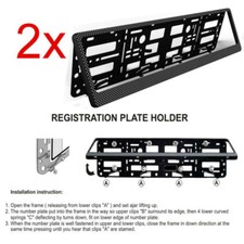2 x Carbon Car Number Plate