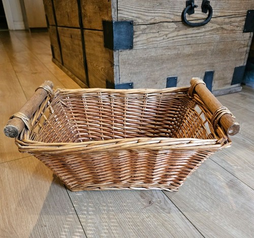 Vintage rectangular wicker