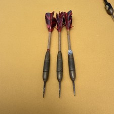 Vintage Darts Wooden Steel Tip Feather Flights. 