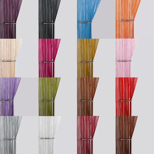 String curtain panels door - string,