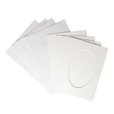Oval Aperture A5 Cards - White