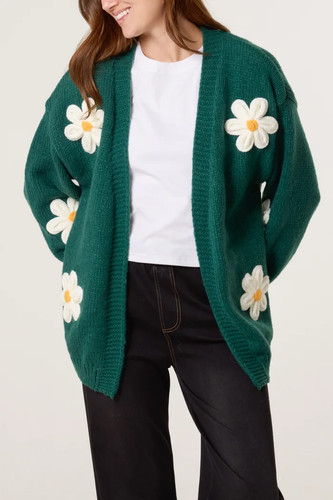 Wildflower flocking daisy knit - flocking,