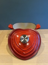 Le Creuset Cast Iron Heart Shaped Casserole Cast Iron - Cerise Red