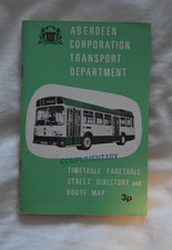 1973-74 ABERDEEN CORPORATION TRANSPORT (ACT) BUS TIMETABLE INCL ROUTE MAP - MINT