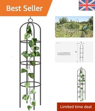 Tall 1.9m Black Steel Obelisk