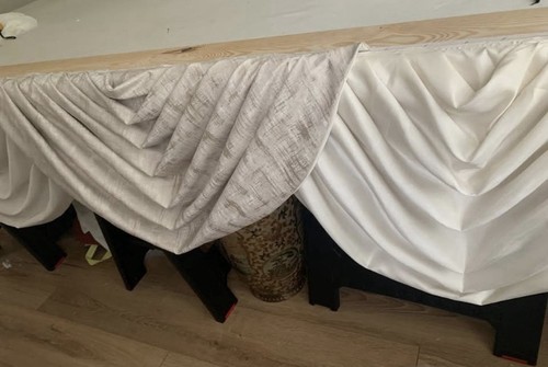 Swags and tails ivory imi - tails, silk