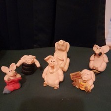 Piggin Pigs Collection Job Lot 6 X Figurines job lot C