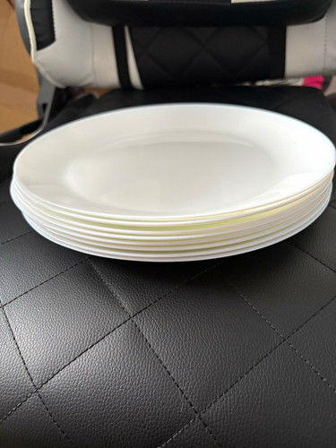 White melamine round dinner - melamine,