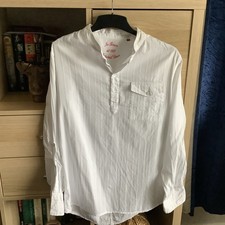 Joe Browns Men’s Grandad Collar Shirt in White - Size S