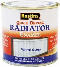 Rustins Quick Drying Radiator Enamel Paint White Gloss 250ml ‎Heat Resistant