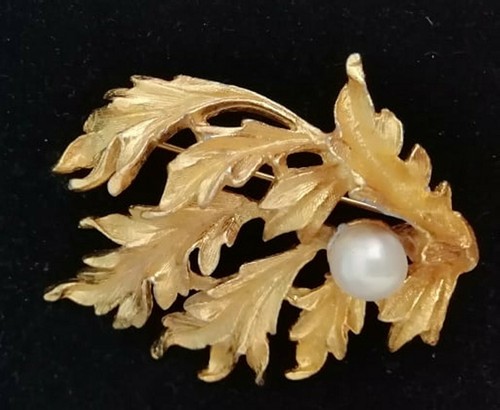 Vintage goldplated faux - , pearl